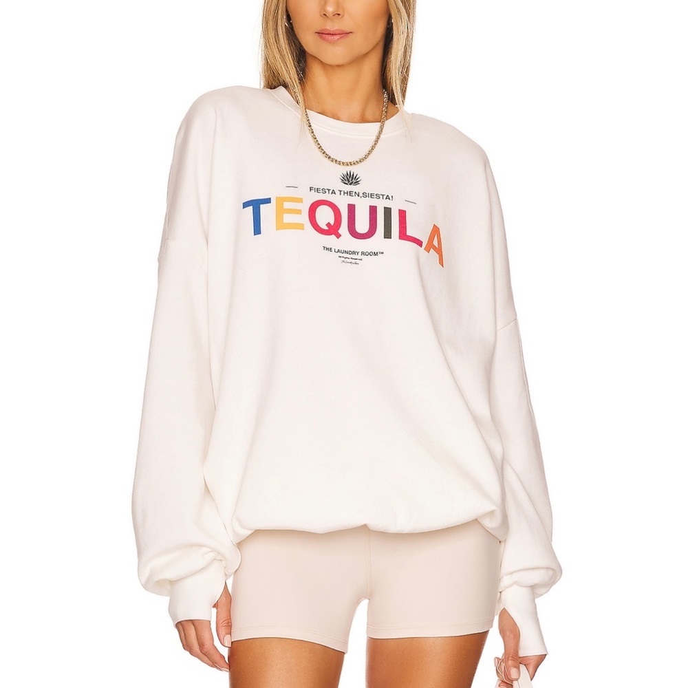 The Laundry Room Cream Tequila Crew Neck Sweater